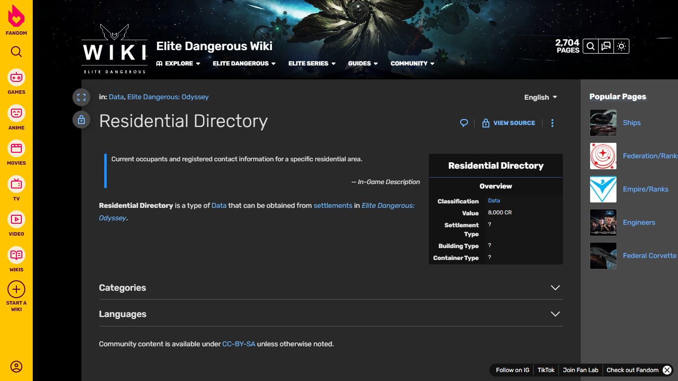 Residential Directory | Elite Dangerous Wiki | Fandom